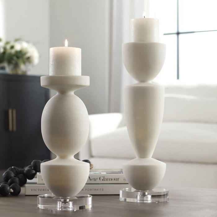 Uttermost 18101 Candleholders, Set/2, Ivory