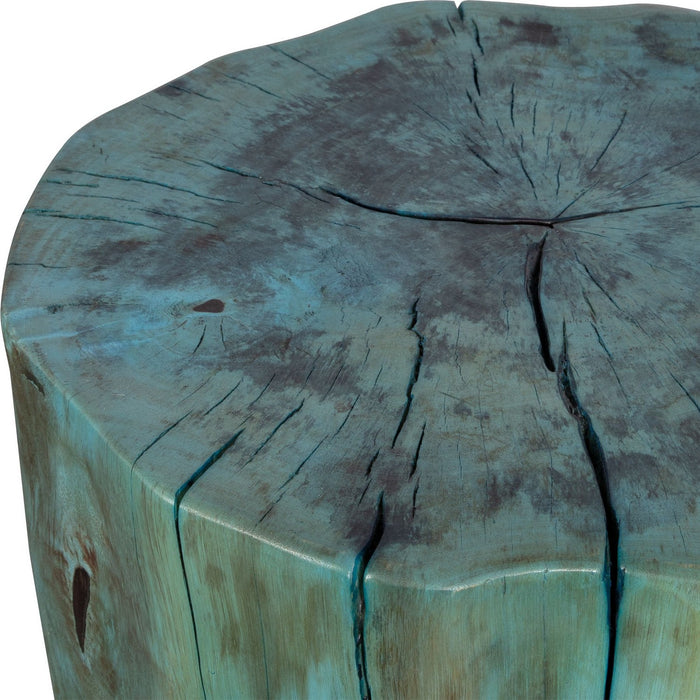 Uttermost 22948 Accent Stool, Rich Blue-green Stain Highlighting