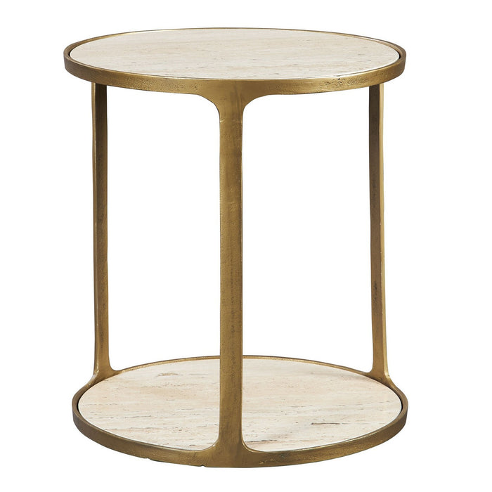 Uttermost 22968 Side Table, Antique Brass