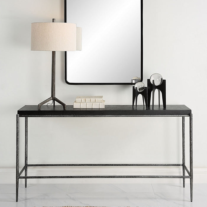 Uttermost 22969 Console Table, Dark Silver