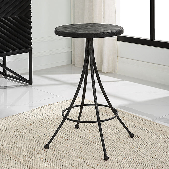 Uttermost 22970 Counter Stool, Matte Black