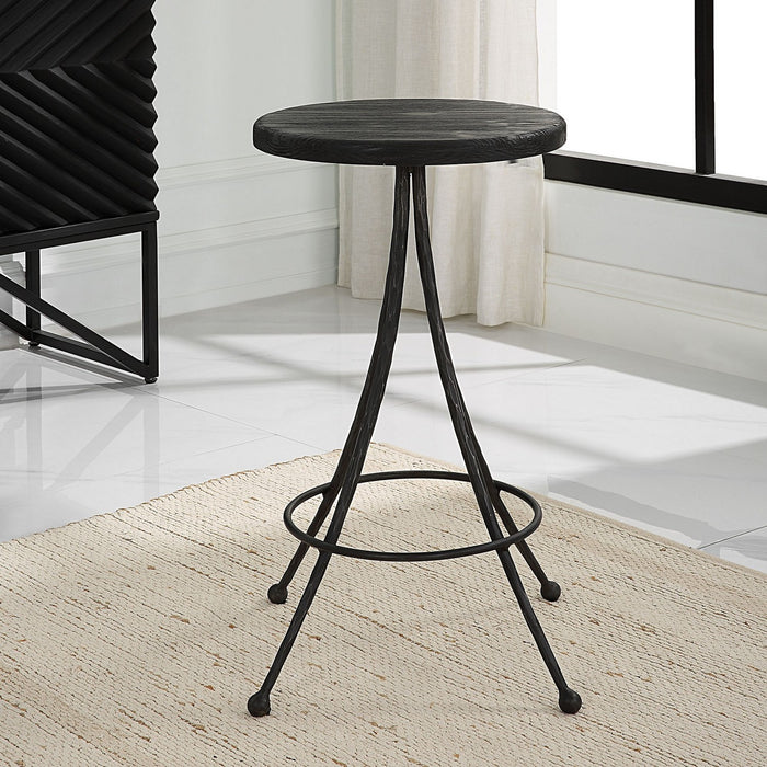 Uttermost 22970 Counter Stool, Matte Black