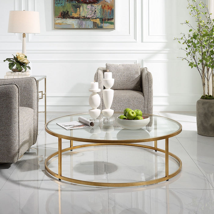 Uttermost 22971 Coffee Table, Antiqued Gold