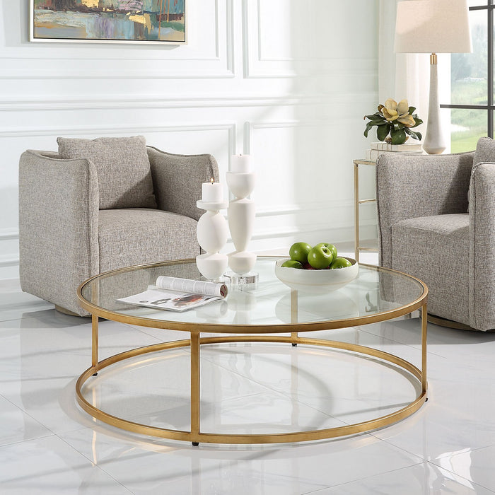 Uttermost 22971 Coffee Table, Antiqued Gold