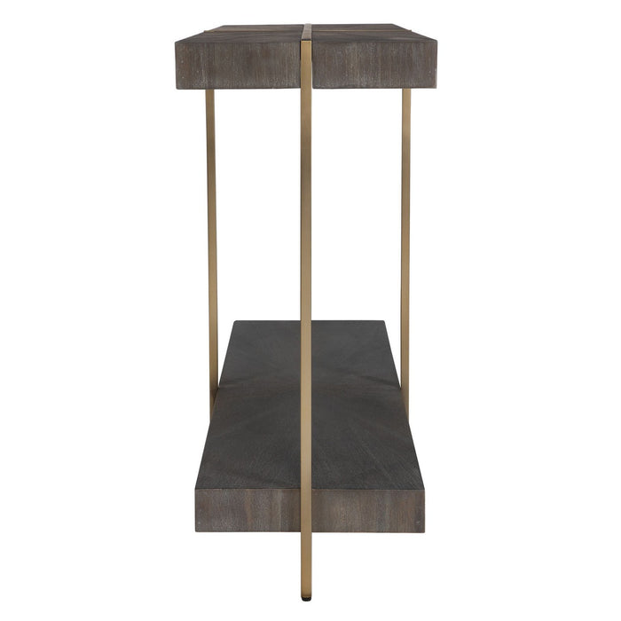 Uttermost 22972 Console Table, Brushed Brass