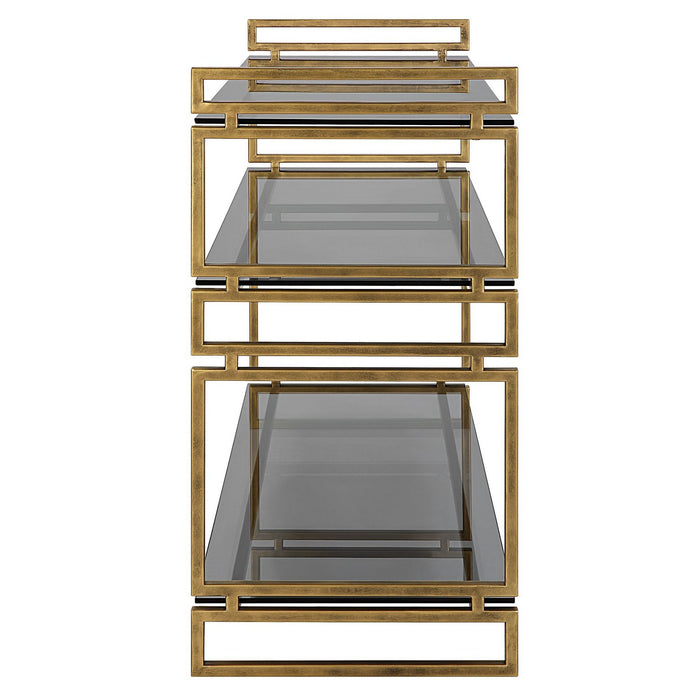 Uttermost 22973 Console Table, Antiqued Gold