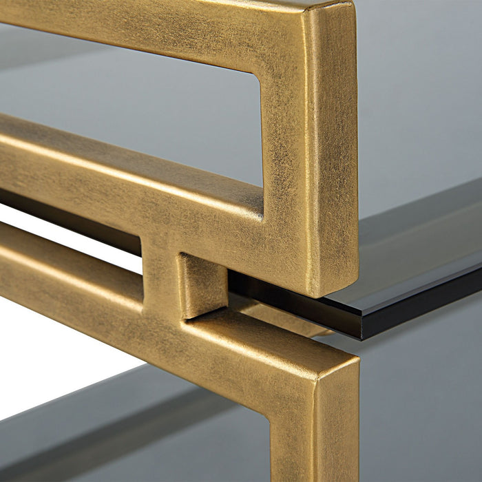 Uttermost 22973 Console Table, Antiqued Gold
