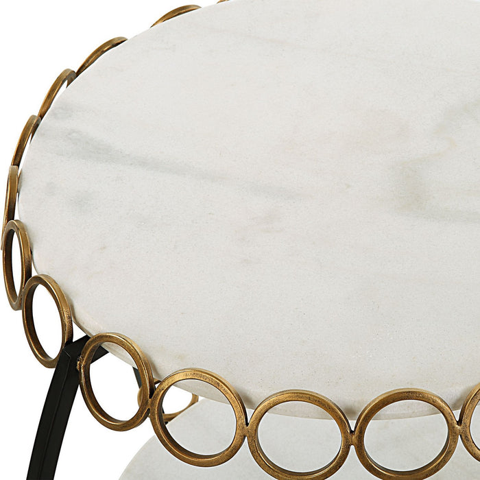 Uttermost 22974 Side Table, Antiqued Gold
