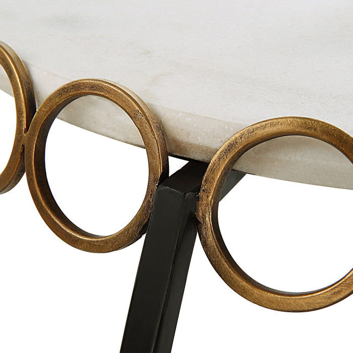 Uttermost 22974 Side Table, Antiqued Gold