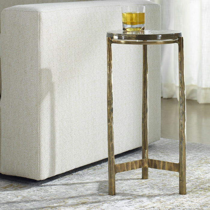 Uttermost 22978 Accent Table, Antique Brass