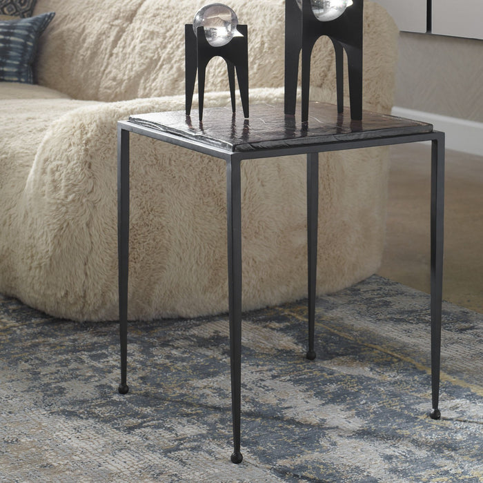 Uttermost 22979 Side Table, Matte Black