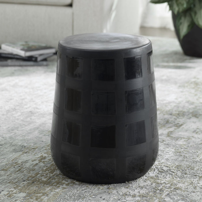 Uttermost 22987 Stool, Matte Black