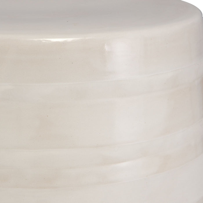 Uttermost 22988 Stool, Matte White