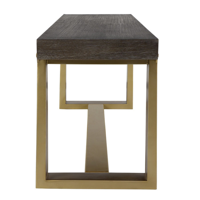 Uttermost 22989 Bench, Brushed Brass