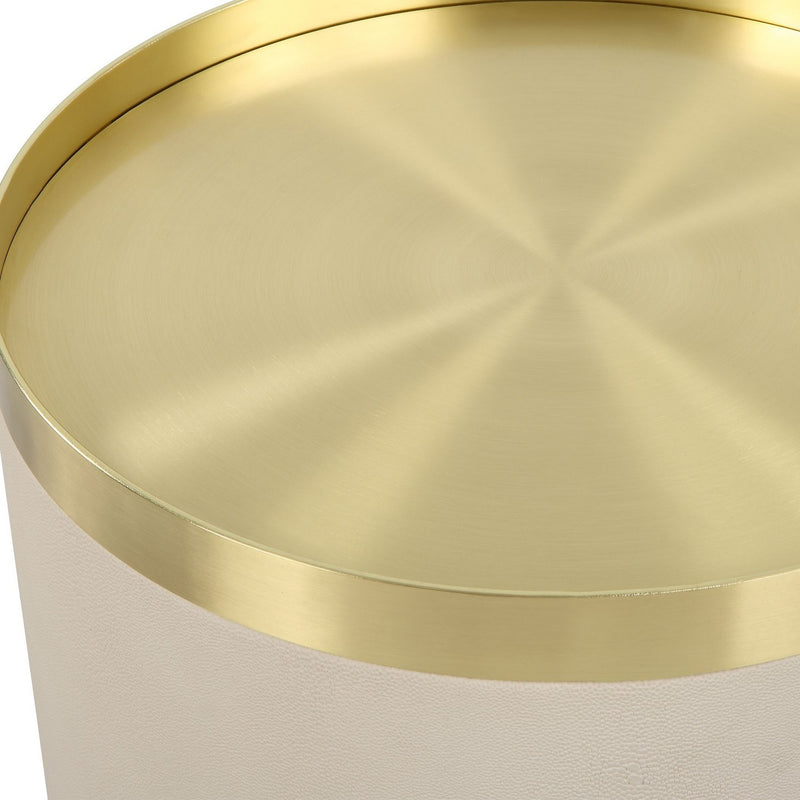 Uttermost 22991 Accent Table, Brushed Brass