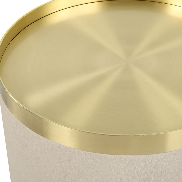 Uttermost 22991 Accent Table, Brushed Brass