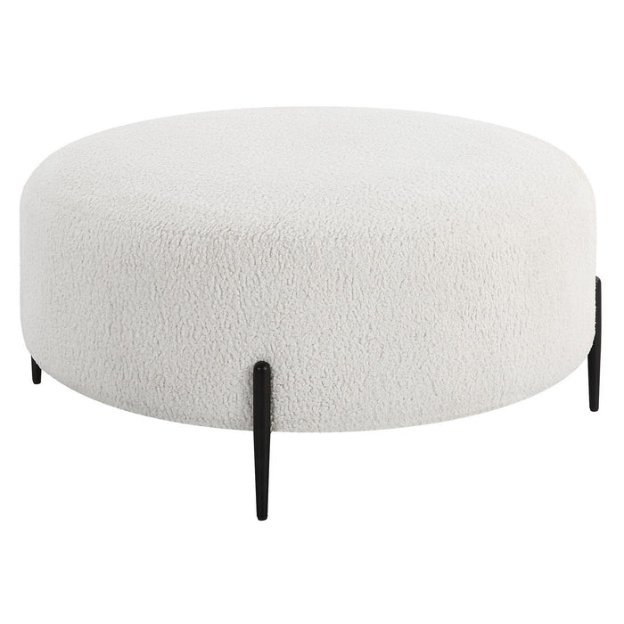 Uttermost 23778 Ottoman, Satin Black