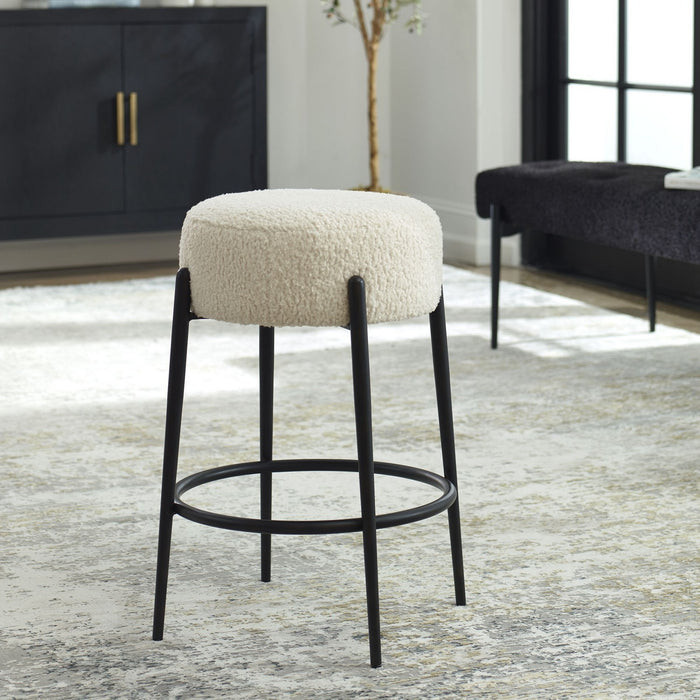 Uttermost 23783 Counter Stool, Satin Black