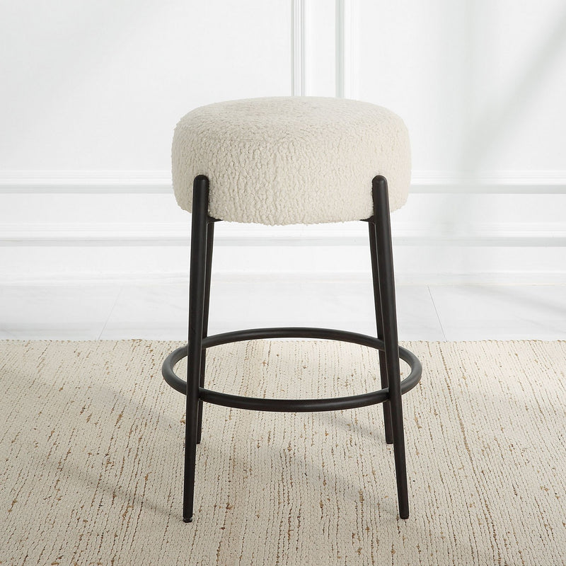 Uttermost 23783 Counter Stool, Satin Black