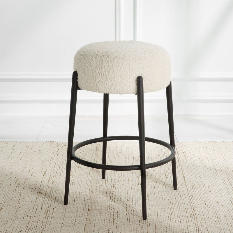 Uttermost 23783 Counter Stool, Satin Black