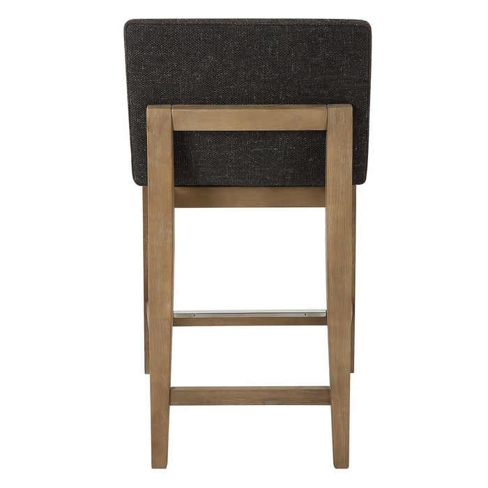 Uttermost 23822 Counter Stool, Brushed Nickel