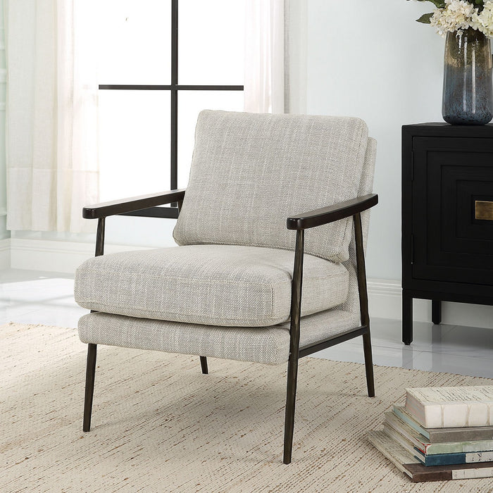 Uttermost 23828 Accent Chair, Dark Bronze