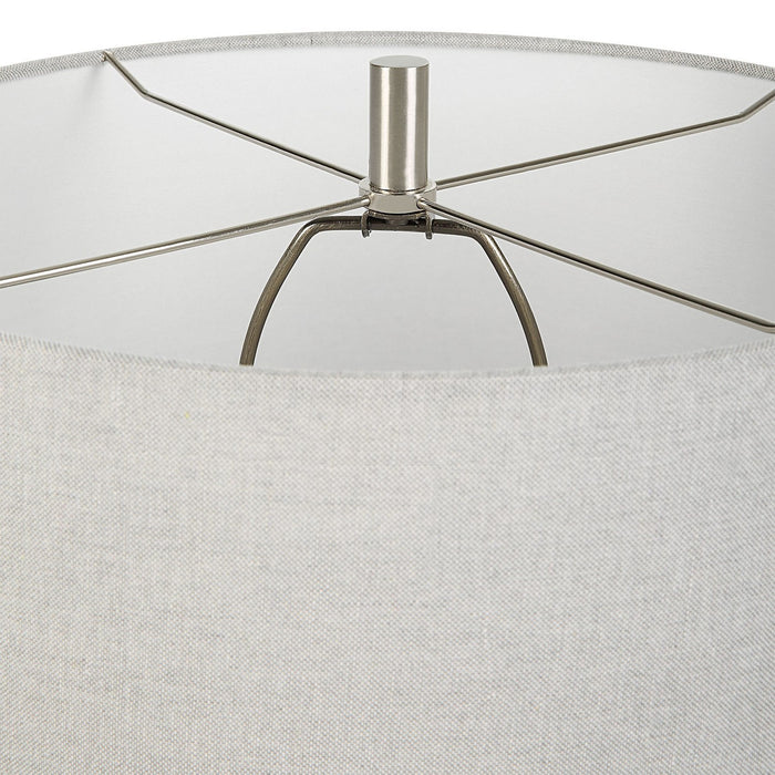Uttermost 30219-1 One Light Table Lamp, Brushed Nickel