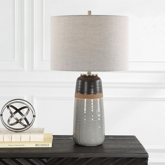 Uttermost 30219-1 One Light Table Lamp, Brushed Nickel