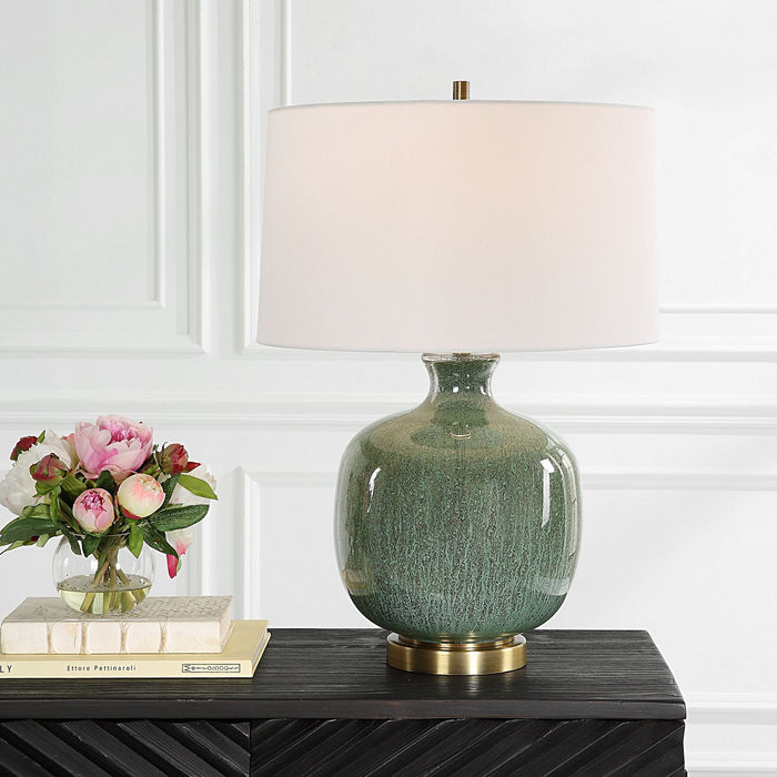 Uttermost 30238-1 One Light Table Lamp, Antique Brass