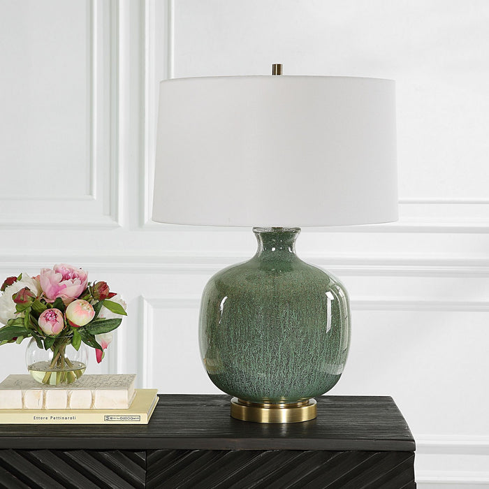 Uttermost 30238-1 One Light Table Lamp, Antique Brass