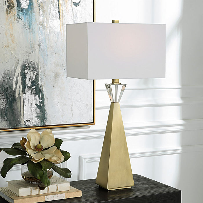 Uttermost 30244 One Light Table Lamp, Antique Brass