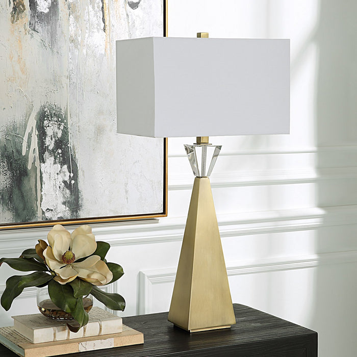 Uttermost 30244 One Light Table Lamp, Antique Brass