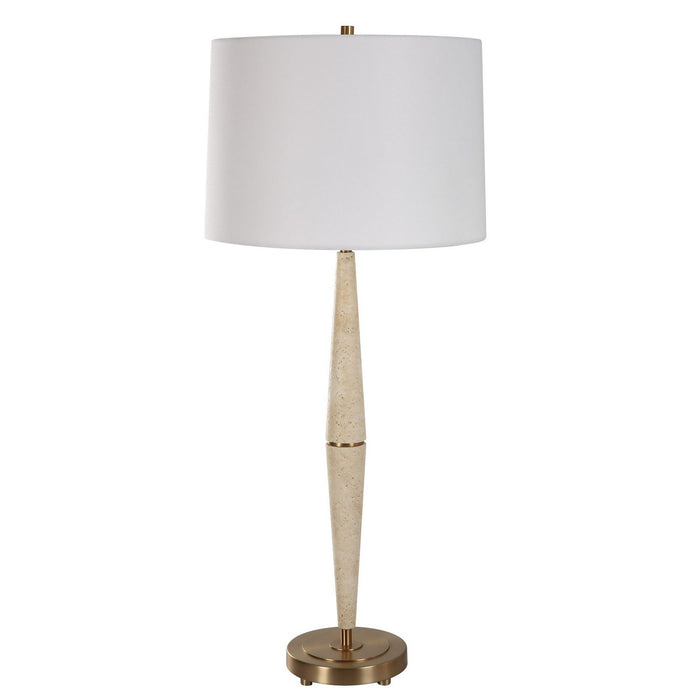 Uttermost 30247 One Light Table Lamp, Brushed Brass