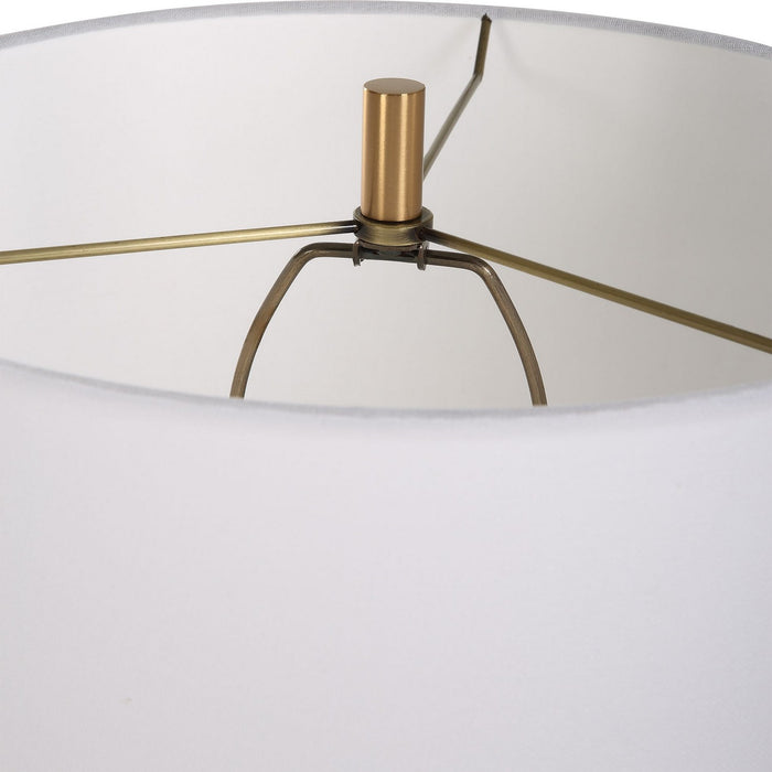 Uttermost 30247 One Light Table Lamp, Brushed Brass