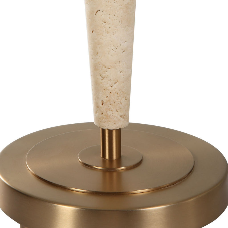 Uttermost 30247 One Light Table Lamp, Brushed Brass