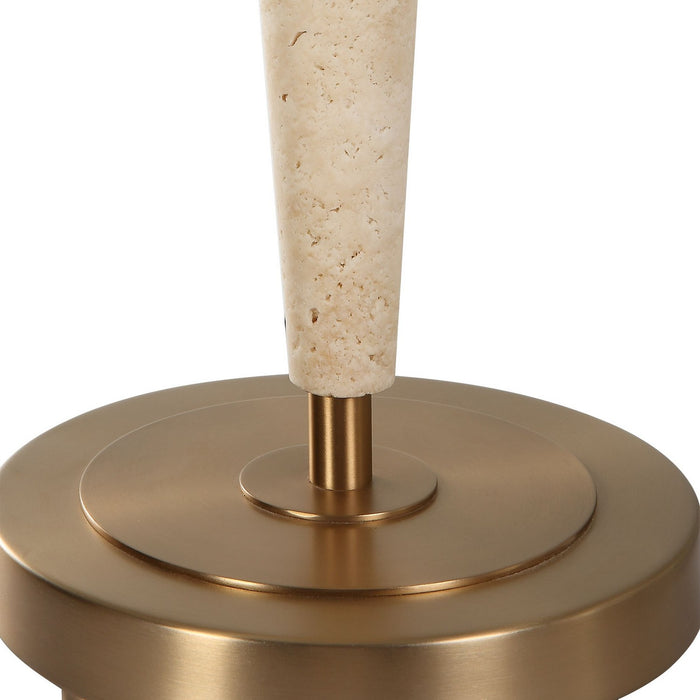 Uttermost 30247 One Light Table Lamp, Brushed Brass