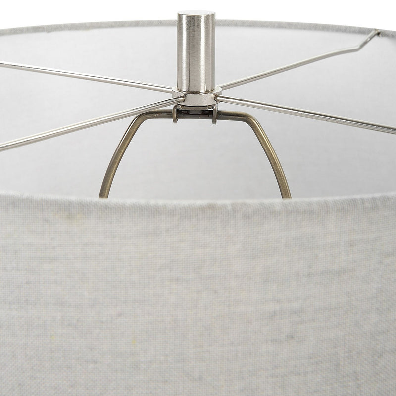 Uttermost 30248-1 One Light Table Lamp, Brushed Nickel