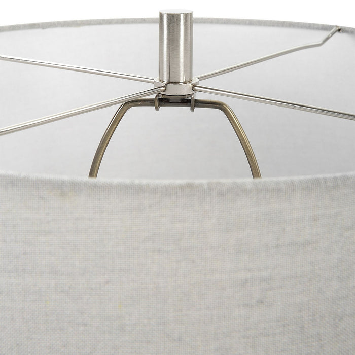 Uttermost 30248-1 One Light Table Lamp, Brushed Nickel
