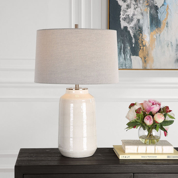 Uttermost 30248-1 One Light Table Lamp, Brushed Nickel