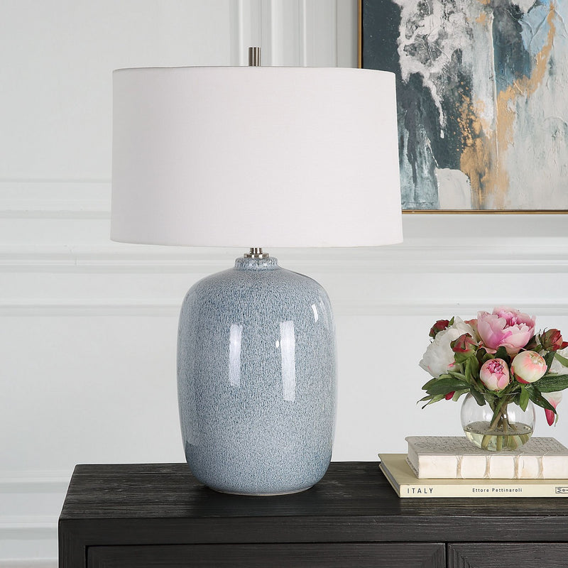 Uttermost 30249 One Light Table Lamp, Brushed Nickel