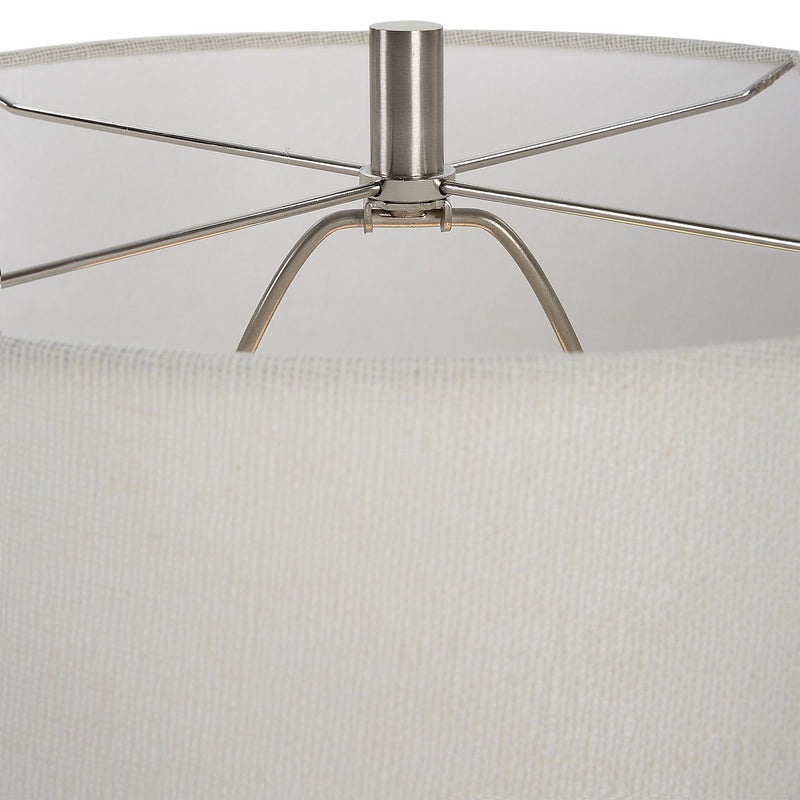 Uttermost 30250-1 One Light Table Lamp, Brushed Nickel