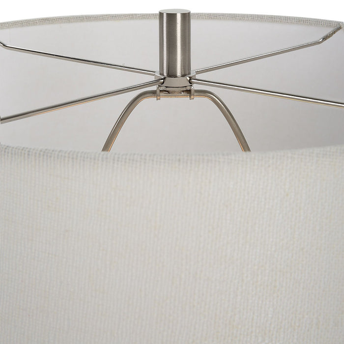 Uttermost 30250-1 One Light Table Lamp, Brushed Nickel