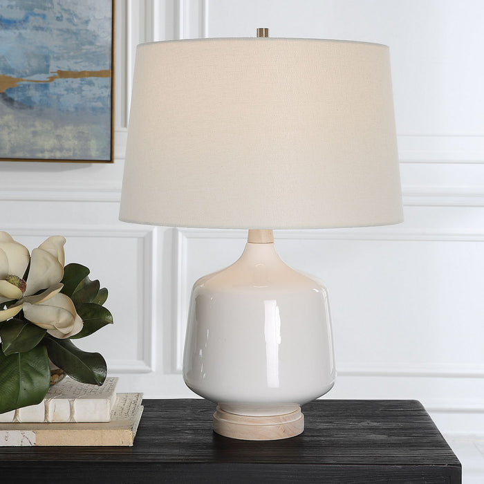 Uttermost 30250-1 One Light Table Lamp, Brushed Nickel