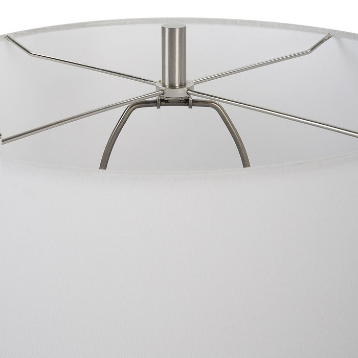 Uttermost 30251-1 One Light Table Lamp, Brushed Nickel