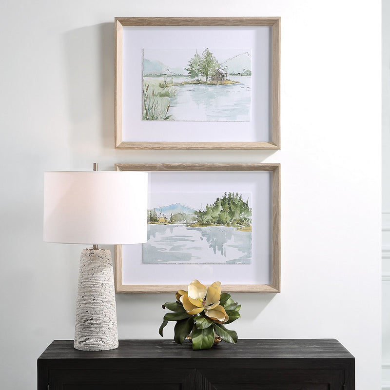 Uttermost 32288 Framed Prints, Set/2, Gray Washed Pine