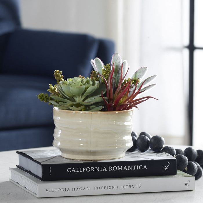 Uttermost 60209 Succulent Accent, Textured Tan
