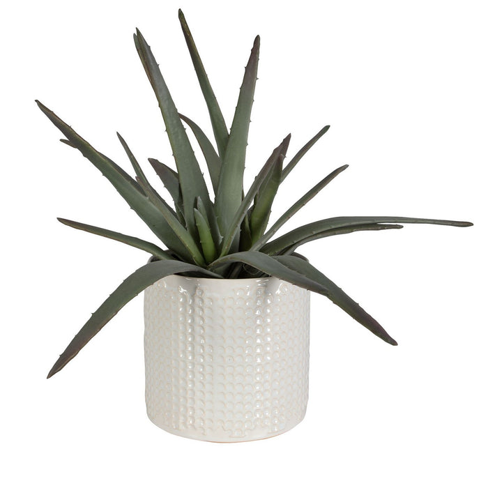 Uttermost 60210 Centerpiece, Glazed In Ivory With Beige