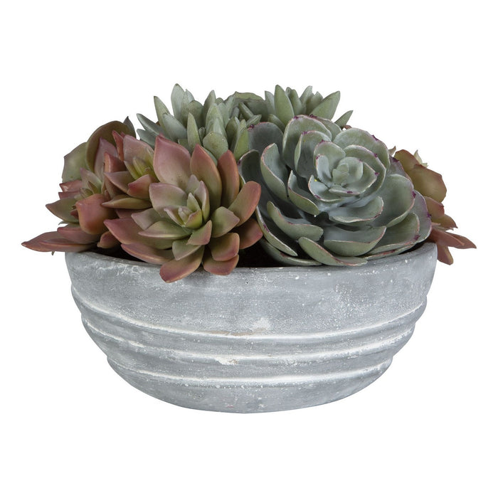 Uttermost 60212 Succulent Accent, Green And Burgundy Tones