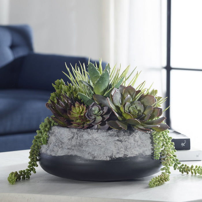 Uttermost 60214 Centerpiece, Green And Burgundy