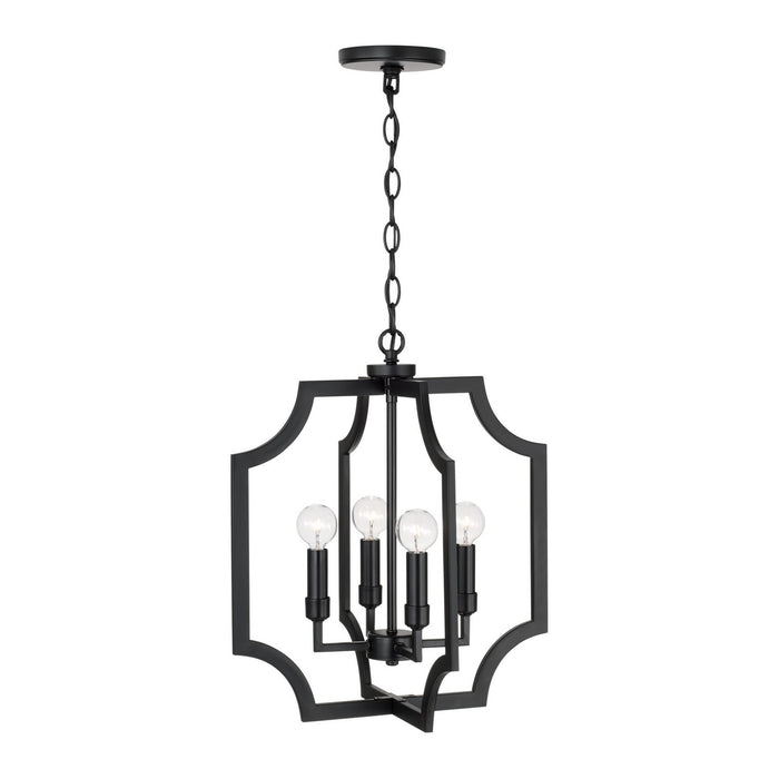 Capital Lighting AA1037MB Four Light Foyer Pendant, Matte Black